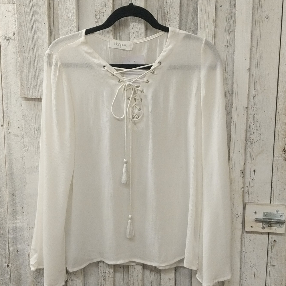 Harper white blouse